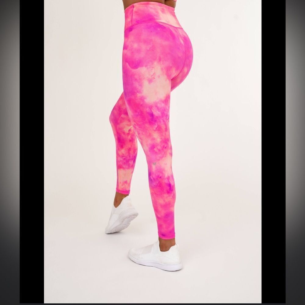 IVL Watercolor High Waist Leggings Pink NWT size 4‎